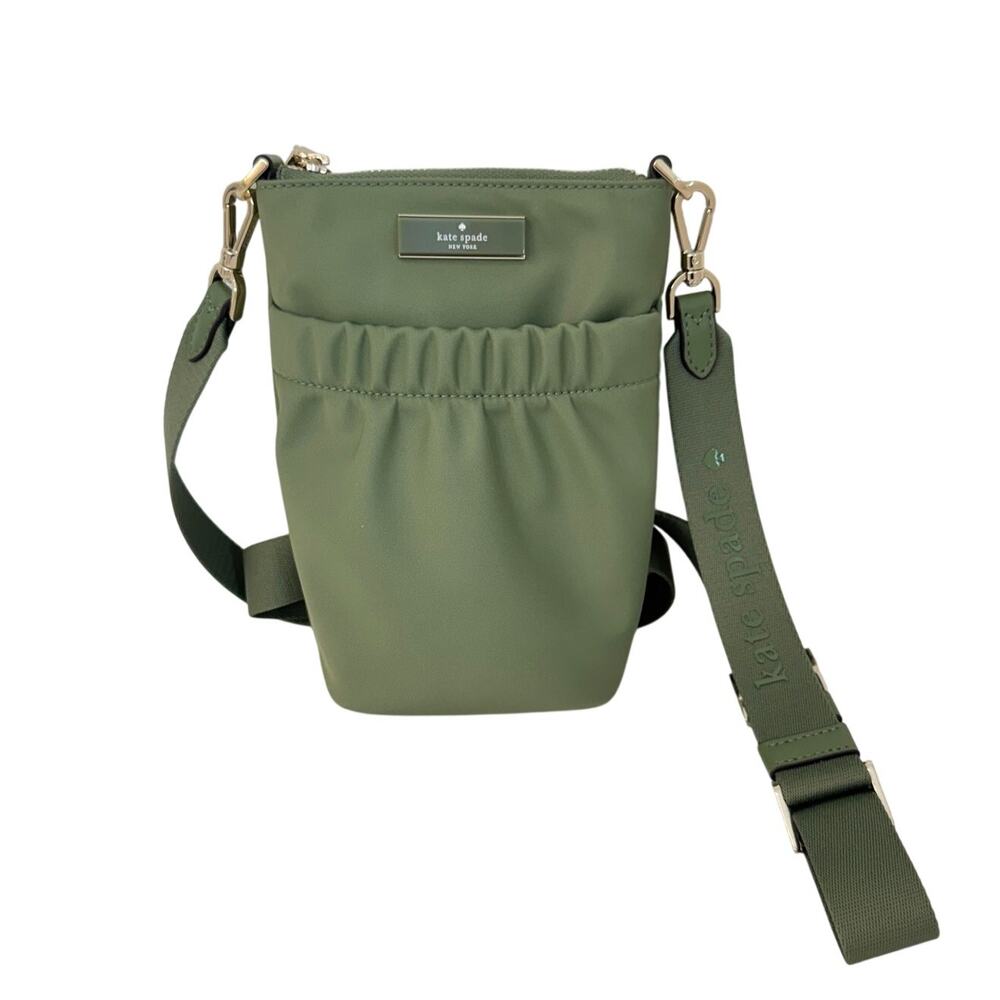 Kate Spade Carter Nylon Crossbody Phone Mini Bag Sage Green